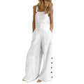 2026 Women's Cotton Office Lady Plus Size Jumpsuits Solid Color Front Bid Overalls Pants Autumn Playsuits