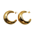 2025 New Stainless Steel Hypoallergenic Women Light Weight Exaggerated Large Earrings 18k Gold Plated PVD Coating Jewelry