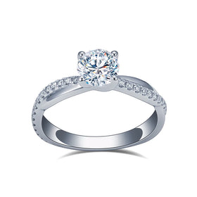 14K Solid Gold 1CT Lab Grown Diamond IGI Certified Solitary Ring