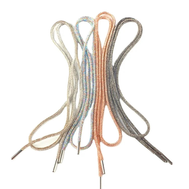 Wholesale Shoelaces Colorful Fashion Glitter Rhinestone Shoe Laces for Athletic Sneakers Shoes