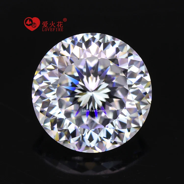 Russian Cut Round Cubic Zirconia 5a Grade Special Bird's Nest Cut Synthetic 5a Grade White Cz Stone