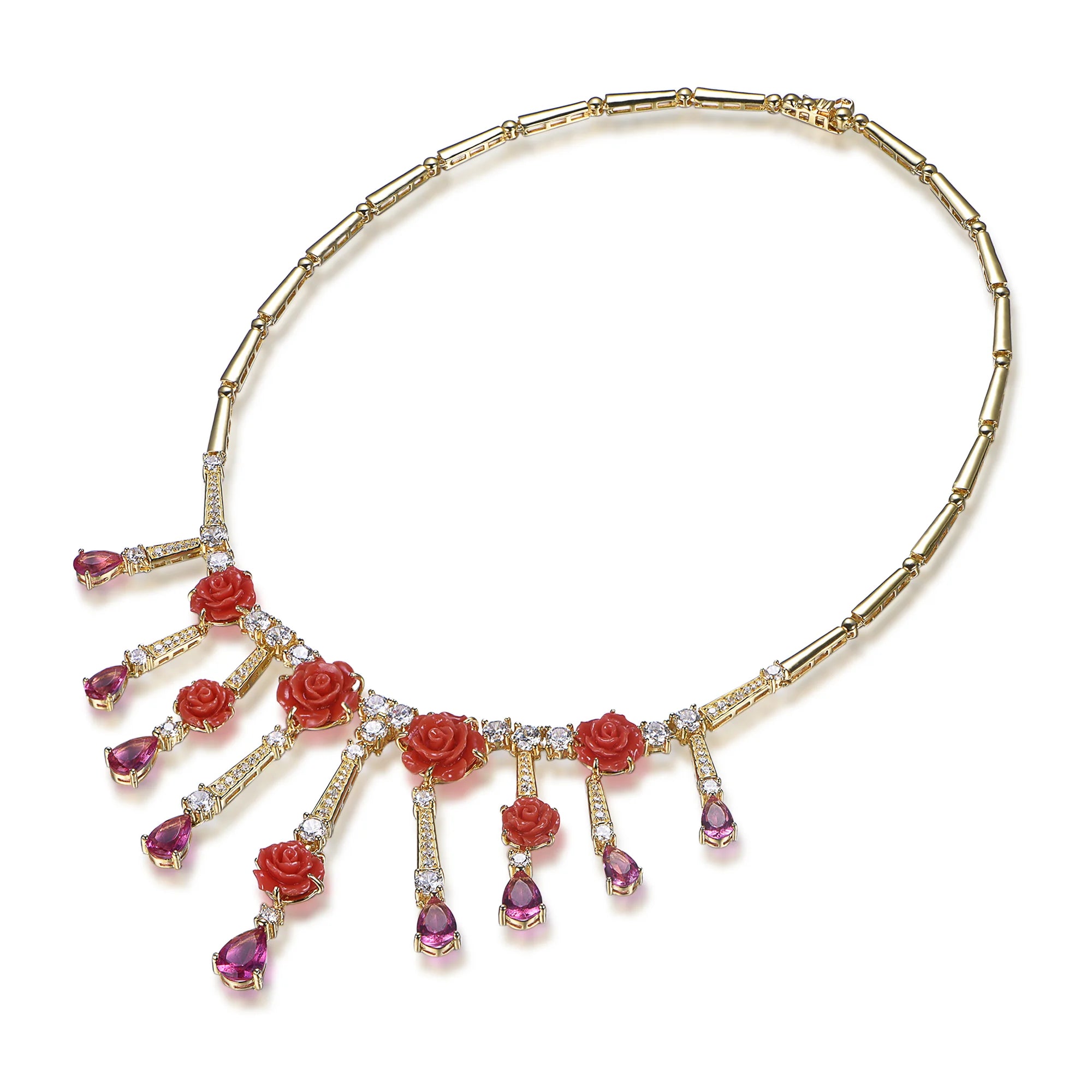 2022 Hot Selling Women's Gold Plated Beaded Necklace Fashion Jewelry for Weddings and Gifts