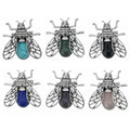 Wholesale Fashion Jewelry Necklace Natural Gemstone Crystal Amethyst Fly Pendant Necklace For Women Accessories