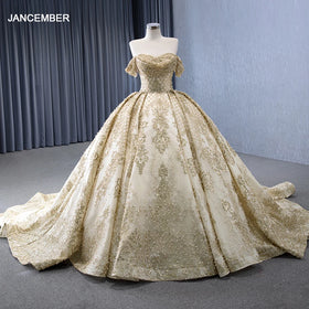 Real Dresses Sample Plus Size Gowns Pleats Luxury Retro Floral Gown Champagne Evening Gown Dress Rsm231147-1