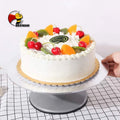 Beeman 12inch Metal Silver Stainless Steel Rotating 3 Tier Cake Stand Decorating