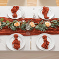 Small MOQ 400cm Cheesecloth Gauze Cheese Cloth Table Runner 19 Colors for Wedding Floral Eucalyptus Foliage Woven Techniques
