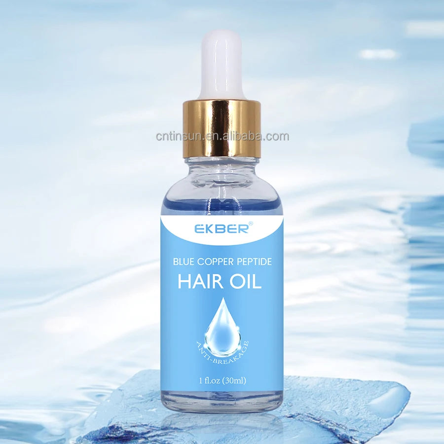 Private Label Copper Peptide Hair Growth Essential Oil Anti Hair Loss Treatment Repairing Serum Products for Curly and Men