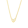 Elegant Women Girls Party Stainless Steel White Shell Heart Necklace