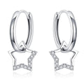 S925 Sterling silver twinkle stars zircon fashion earrings