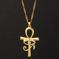 Egyptian Ankh Cross Pendant Necklace for Women/Men Gold Color Eye of Horus Ankh Necklaces Religious Chain Egypt Jewelry Gifts