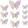 New Arrival 10pcs/bag pink Purple White Bronzing Butterfly Paper Cake Decoration Girls Valentine's Day New Year Wedding