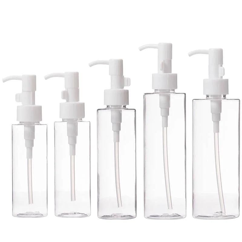 200ml PET Round Bottle with Pump Sprayer Custom Logo Screen Printing Soy Ink for Skin Care Serum & Shampoo