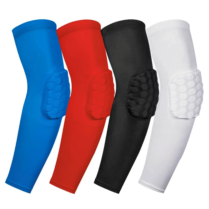 Hot Selling Anti-Collision Sport Protection Elbow Brace Honey Comb Arm Sleeve Elbow Pads Basketball Shooter Sleeves
