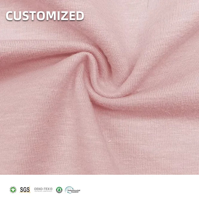 Heat-Resistant Soft 67% Organic Cotton 28% Hemp 5% Spandex Knitted Interlock Fabric for Babywear & Outdoor Use