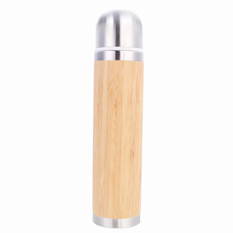 FX Factory 500ml Eco-friendly Bamboo Stainless Steel Thermo BPA FREE Tea Infuser Water Bottle with Bamboo Lid