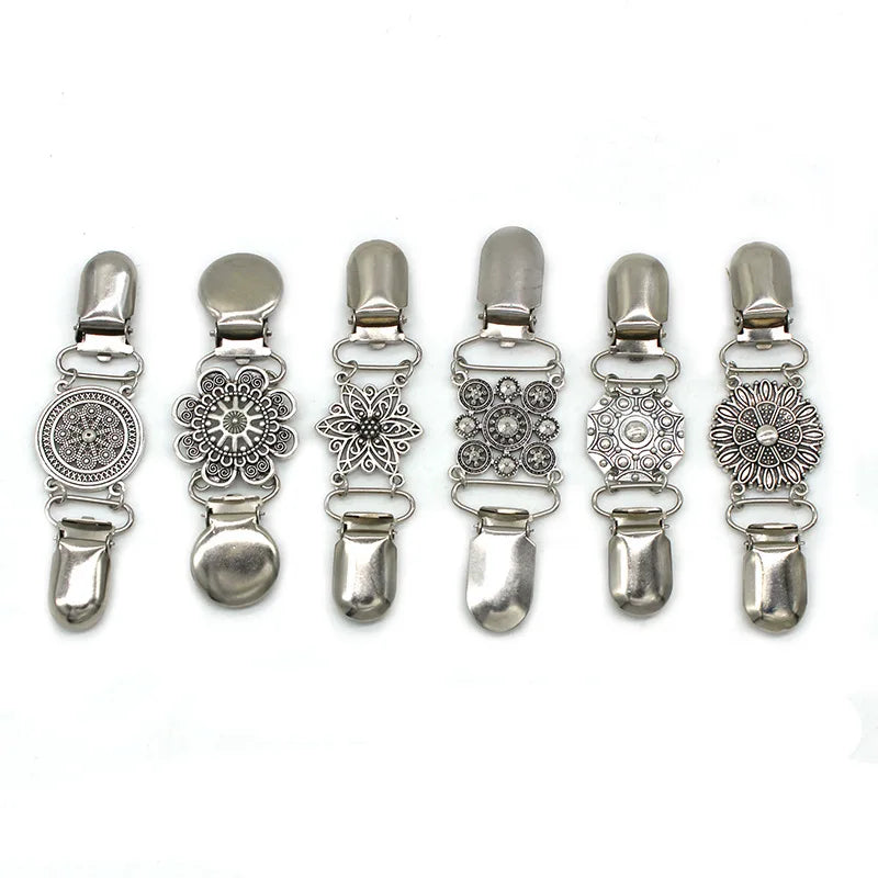 Vintage Retro Alloy Brooch Clips for Women's Cardigan Collar Dress Shawl Sweater-for Wedding & Engagement