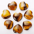 2026 Natural Heart Shape Stones yellow tiger eye Crystal Heart for Home Decor