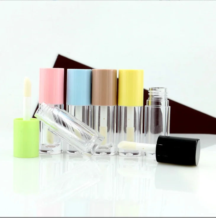 6ml Lip Gloss Tube with Large Sponge Brush Head ABS Material Labial Enamel Tube Packaging for Shampoo and Wigs