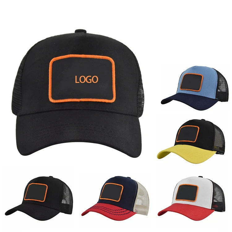 Sunscreen and Breathable Mesh Cotton Baseball Cap Fish Patch Custom Trucker Hat Richardson Embroidery