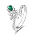 Custom 5A CZ Cubic Zirconia Emerald Stone Green Engagement Ring Diamond 925 Sterling Silver Jewelry Gold Wedding Rings for Wom
