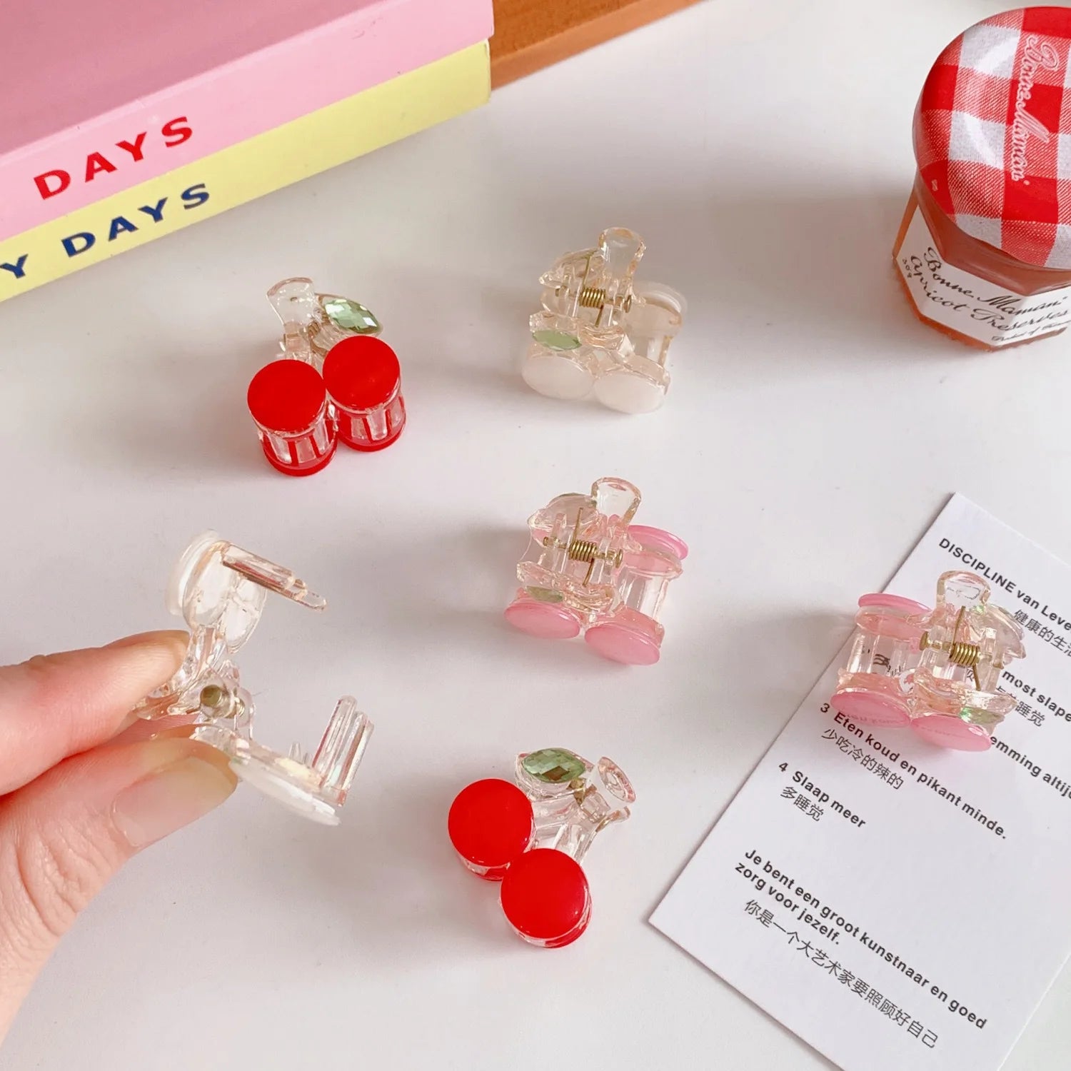 Korean Cute Cartoon Fruit Small Hair Claw Clip Japanese Sweet Bangs Clips Cherry Hair Pin Accessories for Kids