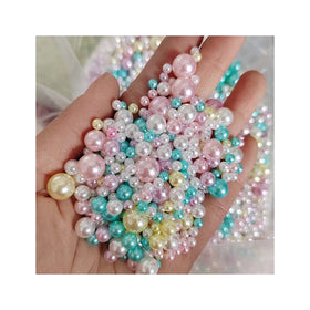 Mix 4/6/8mm Sizes Acrylic Round Ball Pearl Beads No Hole Loose Spacer Jewelry Bead 500g/lot DIY Decoration