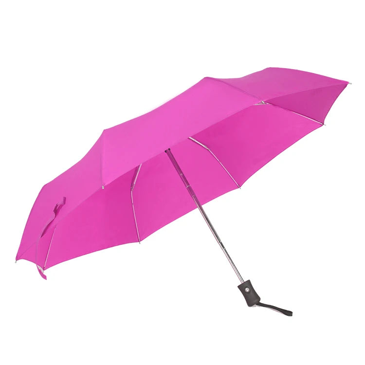 Global Manufacturing Expert Luxury Automatic Retractable Tri-Folding Umbrella Foldable Car Cover Rain Umbrella for Promotions