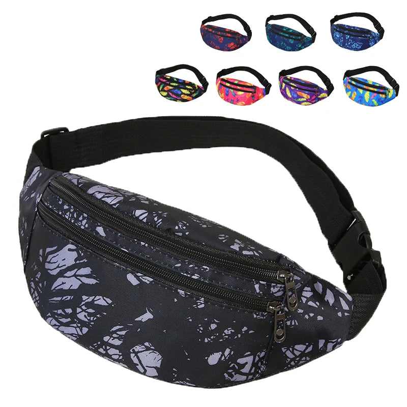 Custom logo Outdoor Stylish Unisex Waterproof Bum Hip Fanny Pack Wholesale Nylon Running Sport Travel Men's Waist Bag