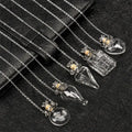 Wishing Jewelry Pendant Perfume Essential Oil Bottle Necklace Transparent Heart Glazed Pendant Necklace for Women