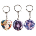 Promotional Anime Key Ring Mirror Blank Badge Button Pins Badge Keychain Custom logo DIY Crafts Parts Maker