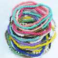Handmade Bohemian Chinese Glass Rice Beads Beaded Stackable Stretchy Beach Bracelet Women Bead Bracelets Jewelry Women