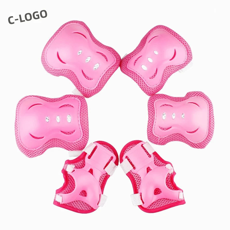 Wholesale 6-Piece Set Thickened Protectors for Boys and Girls Durable Knee Pads for Bike Roller Skating and Ice Skate