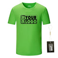 Quick Dry Workout Shirts for Men Moisture Wicking Sport T Shirts Free Hang Tag Labels Custom Print using Silk Screen Printing