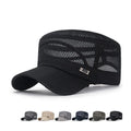 Wholesale Summer New Full Net Flat Top Sun Hat Outdoor Men Dress Mesh Camp Hat Sports Cap for Men