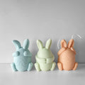 2023 New Design Easter Bunny Silicone Mold 3D Rabbit Candle Soap Mould for Handmade