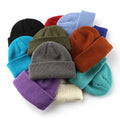 Plain Colorful Winter Warm Cotton Elastic Hat Women Knitted Gilr Fashion Wholesale Blank Beanie