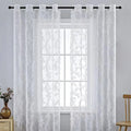 Korean White and Black Wavy Lace Sheer Curtains Ready-Made High-Quality Sheer Curtains for Living Room and Bedroom Balcony