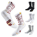 Super Elite Men's Gym Thick Crew Socks Custom Sweat-Absorbent Quick Dry Breathable Knit Anti-Slip Tube Socks Cartoon Pattern