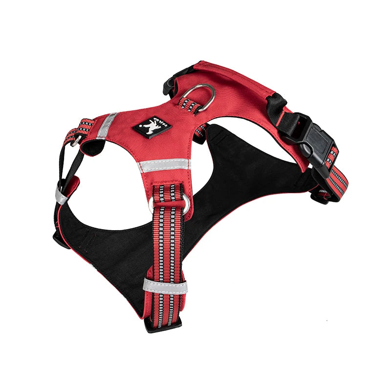 Customizable Neoprene Dog Harness Reflective Lightweight Adjustable No-Pull Leash Easy to Use Collar Set Padded Features Pets