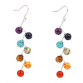 2025 Crystal wholesale precious stone drop stud earrings woman raw stone earrings