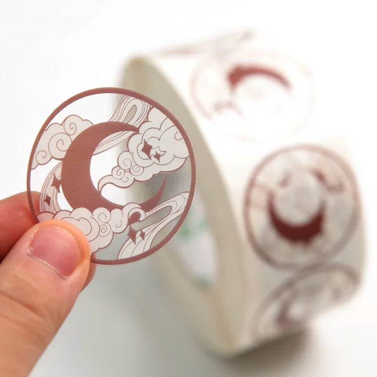 Wholesale Custom Logo Waterproof Rose Gold Clear Transparent Sticker for Packaging Labels