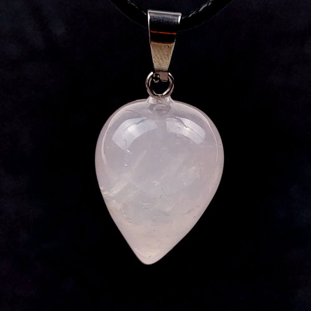 Diy Handmade Rose Quartz Gemstone Jewelry Teardrop Shape Pendant Wholesale Online Manufacture Gemstone Jewelry