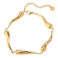 INS Korean Minimalism Irregular Necklace Set Electroplate Geometric Irregular Gold Long Earring Bracelet Jewelry