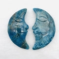 Wholesale Natural Gemstone Crescent Blue Apatite Crystal Moon