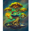 Classic Style Abstract Picture Tree Landscape Drawing Paint on Numbers Kit 40x50cm/16x20inch for Home Decors