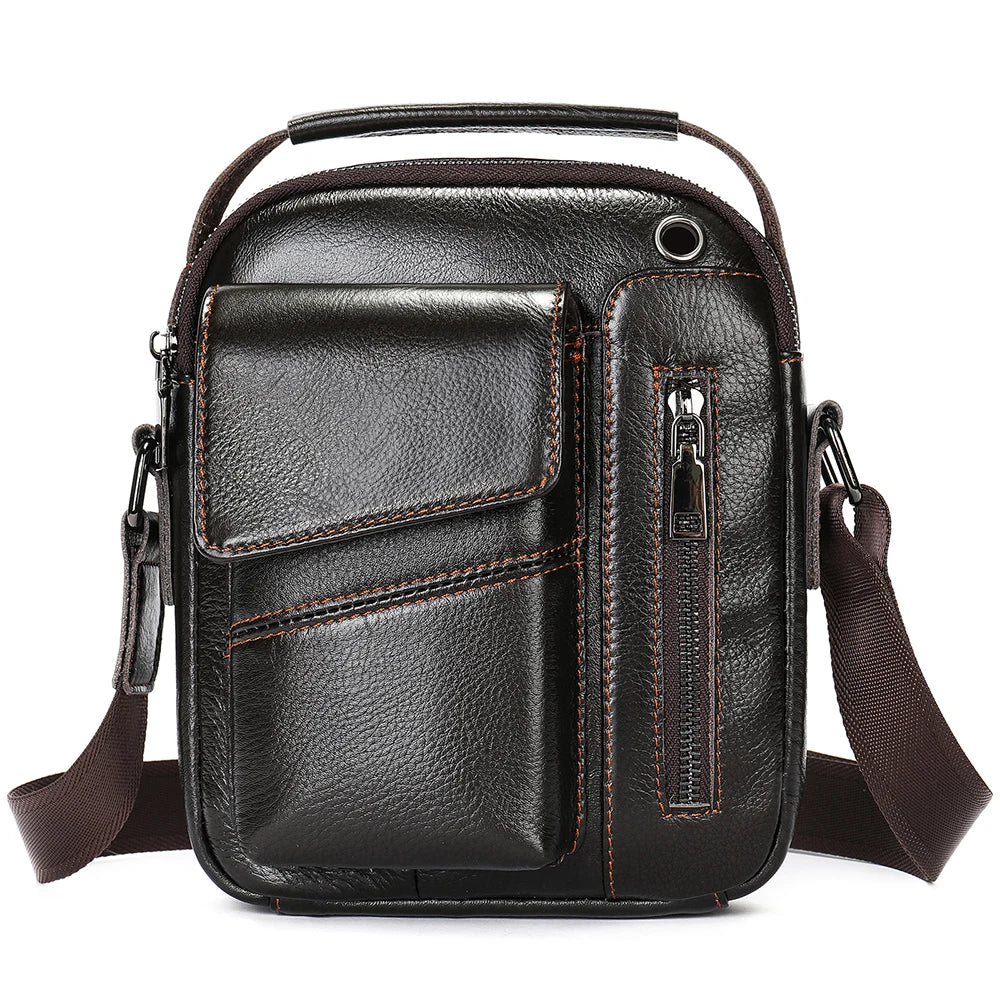 MARRANT 7512 Designer Genuine Leather Men's Side Bag Male Small Handbag Messenger Crossbody Bag Men Leather Men's Shoulder Bag