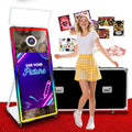 Portable Wedding Magic Mirror Photo Booth Touch Screen Interactive Selfie Mirror Photobooth Machine LED Frame Photo Mirror Booth