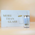 16oz Custom Soda Glassware Cups Mugs Tumbler Dinking Glasses Beer Can Shaped Glass With Bamboo Lid Straw Drink Tea Set