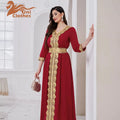 Hot Selling Embroidery Muslim Women Long Dress Abaya Maxi Dubai Kaftan Turkish Dress Ethnic Clothing