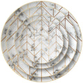 Marble Design Gold Ceramic Dinnerware Set Wedding Charger Platter and Plates